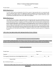 Document preview: Minor Visitor(S) Notarized Permission Form - Maine