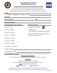 Document preview: Interpreter Request Form - Maine