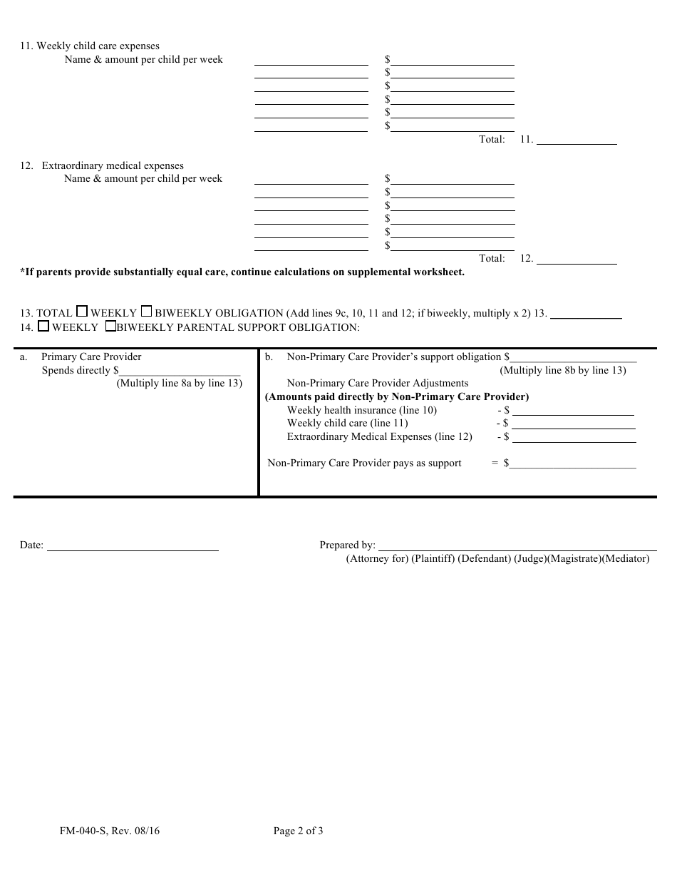 Form FM 040 S Fill Out Sign Online and Download Fillable PDF Maine