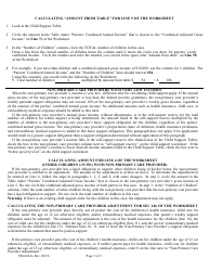 Form FM-040-S Child Support Worksheet - Maine, Page 3