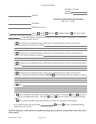 Document preview: Form FM-218 Motion for Expedited Hearing - Maine