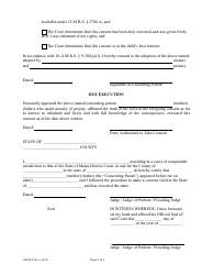 Form AD-014 Consent of Parent to Adoption (Outside the State of Maine) - Maine, Page 2