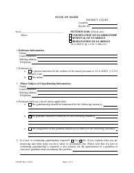 Form GS-007 &quot;Petition for Termination of Guardianship/Removal of Guardian/Resignation of Guardian&quot; - Maine