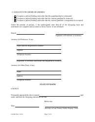 Form GS-007 Petition for Termination of Guardianship/Removal of Guardian/Resignation of Guardian - Maine, Page 3