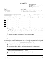 Form PC-034 &quot;Compliance Report of the Guardian Ad Litem&quot; - Maine
