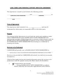 &quot;Long Term Care Personal Support Services Agreement Form&quot; - Maine