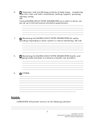 Long Term Care Personal Support Services Agreement Form - Maine, Page 3