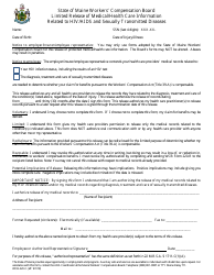 Form WCB-220-C &quot;Limited Release of Medical/Health Care Information Related to HIV/AIDS and Sexually Transmitted Diseases&quot; - Maine
