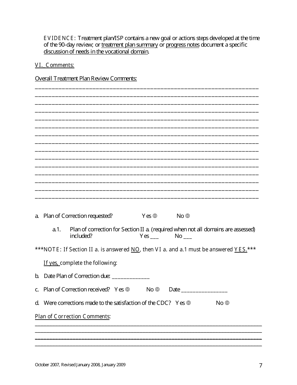 Class Member Treatment Planning Review Directions  Evidence - Maine, Page 7