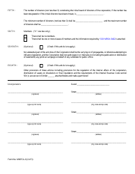 Form MNPCA-6 Articles of Incorporation - Domestic Nonprofit Corporation - Maine, Page 2