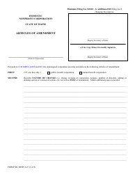Form MNPCA-9 Articles of Amendment - Maine