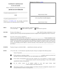 Form MNPCA-10C Articles of Merger (Merger of Domestic and Foreign Corporations) - Maine