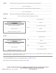 Form MNPCA-10C Articles of Merger (Merger of Domestic and Foreign Corporations) - Maine, Page 2