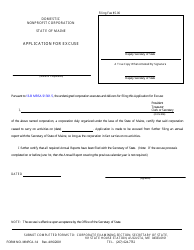 Form MNPCA-14 Application for Excuse - Maine
