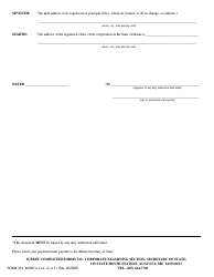 Form MNPCA-12A Amended Application for Authority to Carry on Activities - Maine, Page 2