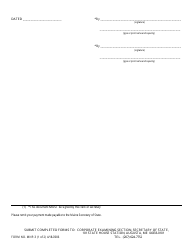 Form MNP-3 Change of Clerk/Secretary and/or Address - Maine, Page 2