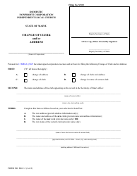 Document preview: Form MLC-3 Change of Clerk and/or Address - Independent Local Church - Maine