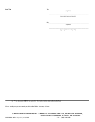 Form MLC-3 Change of Clerk and/or Address - Independent Local Church - Maine, Page 2