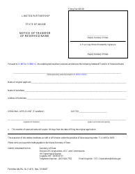 Document preview: Form MLPA-1A Notice of Transfer of Reserved Name - Maine