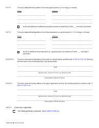 Form MLPA-9 Certificate of Amendment - Maine, Page 2