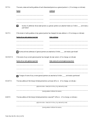 Form MLPA-12A Application for Amended Certificate of Authority to Transact Business - Maine, Page 2