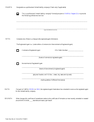 Form MLLC-9 Certificate of Amendment (For a Maine LLC) - Maine, Page 2