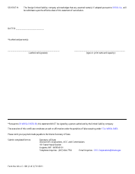 Form MLLC-12B Statement of Cancellation of Foreign Qualification (For a Foreign LLC) - Maine, Page 2