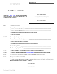 Form MLLC-CONV Statement of Conversion - Maine