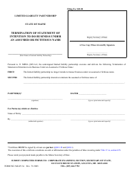 Document preview: Form MLLP-5A Termination of Statement of Intention to Do Business Under an Assumed or Fictitious Name - Maine