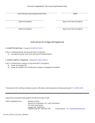 Form CONV Articles/Certificate of Conversion - Maine, Page 2