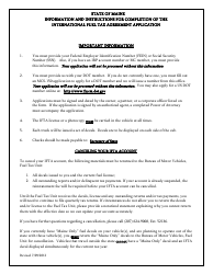 Instructions for Form MV-207 International Fuel Tax Agreement Application Form - Maine, Page 2