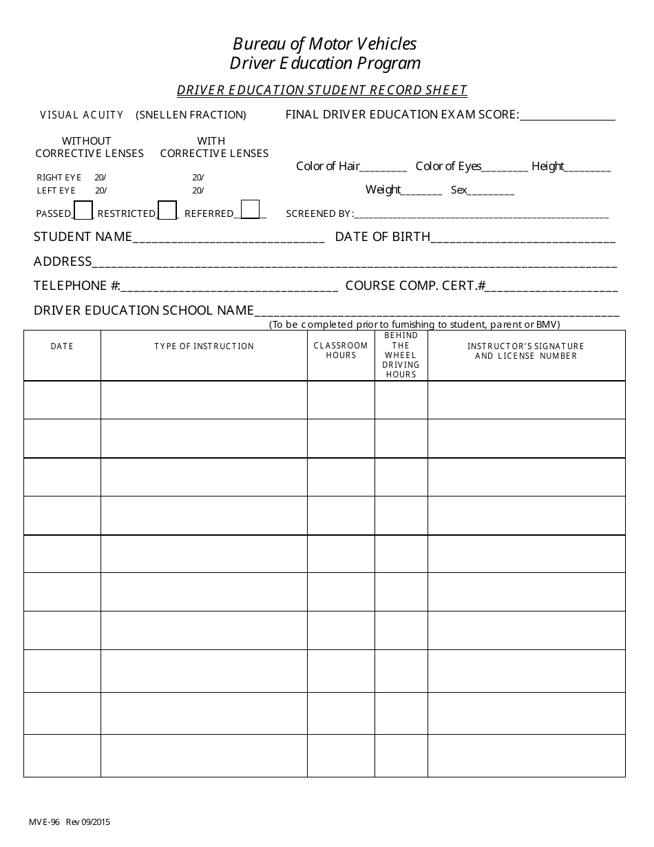 Form MVE-96 - Fill Out, Sign Online and Download Fillable PDF, Maine ...