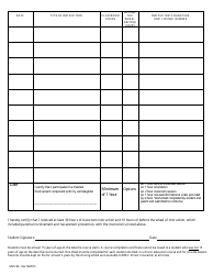 Form MVE-96 Driver Education Student Record Sheet - Maine, Page 2