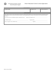 Form MVE-83 Driver Education School License Application - Maine, Page 3