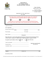 Document preview: Form MVD-360 Application for 10k Laden Permit - Maine