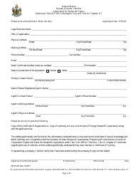 Form MVD-407 Application for Nonprofit Status - Maine