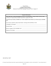 Form MVD-407 Application for Nonprofit Status - Maine, Page 2