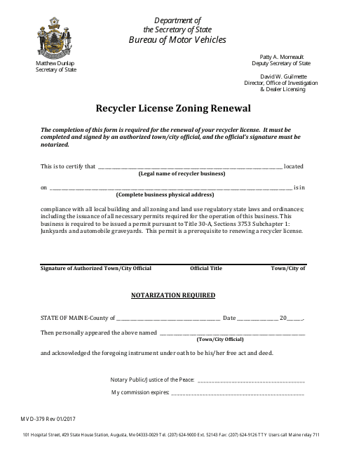 Form MVD-379  Printable Pdf