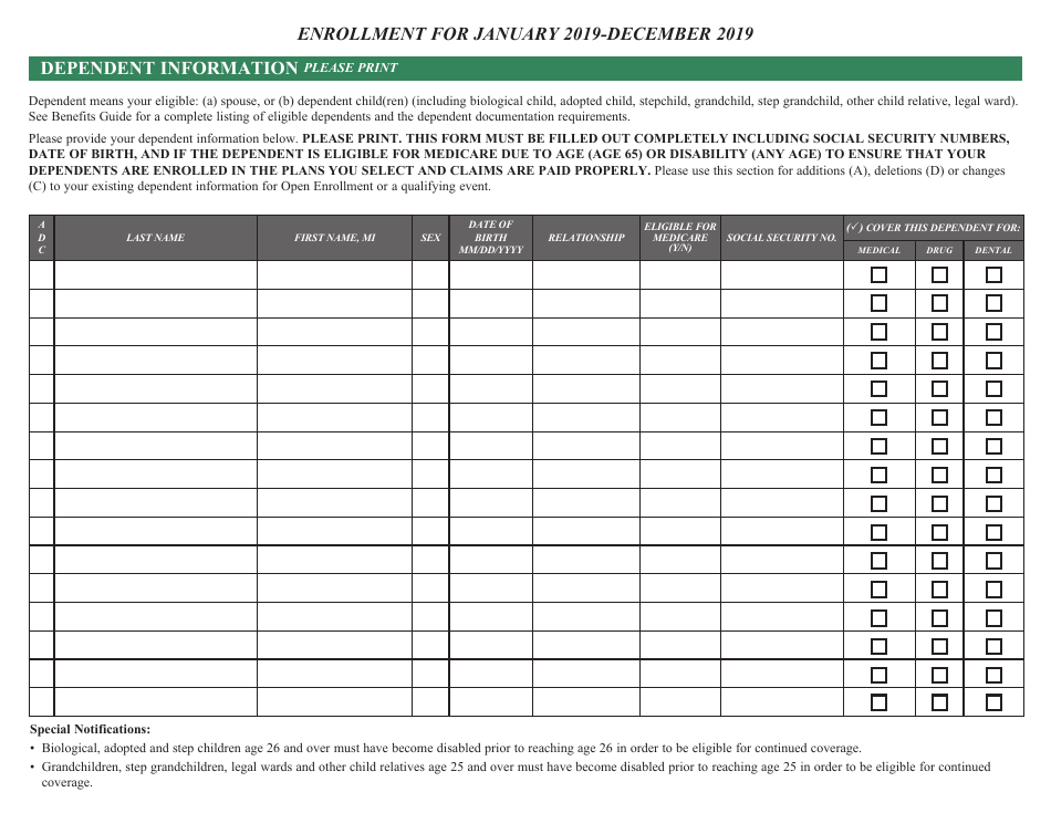Retiree Health Benefits Enrollment and Change Form - Maryland, Page 2