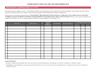 Active and Satellite Employees Health Benefits Enrollment and Change Form - Maryland, Page 2