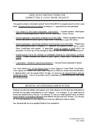 Form MS408 &quot;State Employees Leave Bank Request Form&quot; - Maryland