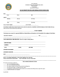 Document preview: Form ITCD-124 365 Day Request for Child Care Criminal History Record Check - Maryland