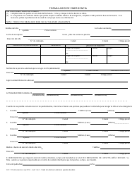 Document preview: Formulario OCC1214 Formulario De Emergencia - Maryland (Spanish)
