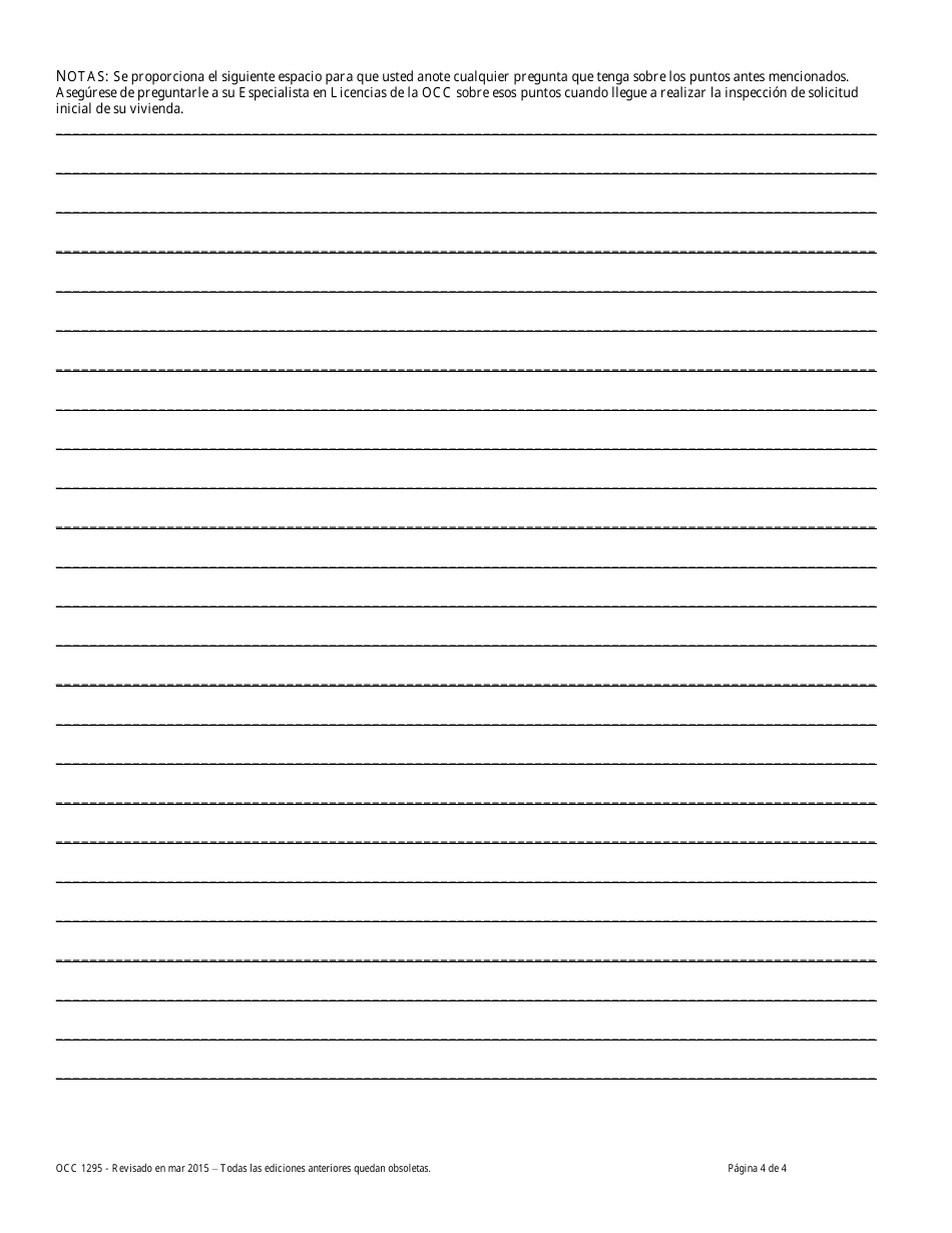 Formulario OCC1295 Guia De Autoevaluacion De Guarderia Infantil - Maryland (Spanish), Page 4