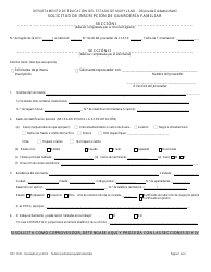 Formulario OCC1230 Solicitud De Inscripcion De Guarderia Familiar - Maryland (Spanish)