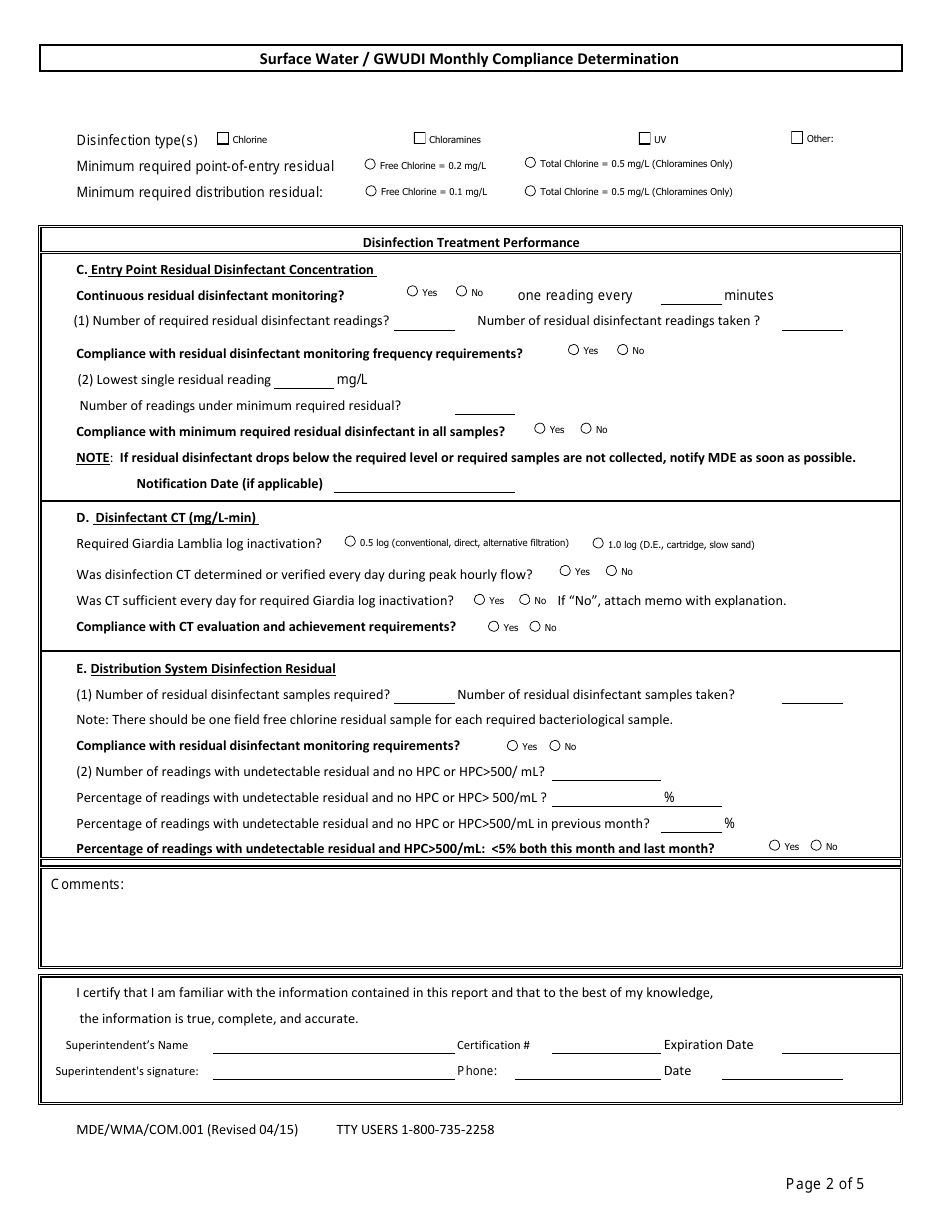 Form Mde Wma Com.001 - Fill Out, Sign Online And Download Printable Pdf 