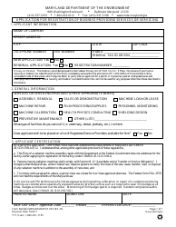 Form RX25 &quot;Application for Registration of Business Providing Services or Servicing&quot; - Maryland