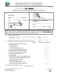 Form MDE RX3 &quot;Application for Certified Registration of Particle Accelerator&quot; - Maryland