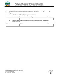 Form MDE RX3 Application for Certified Registration of Particle Accelerator - Maryland, Page 2