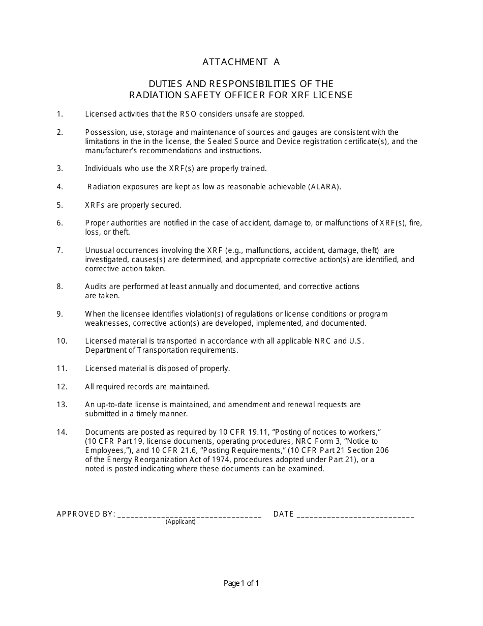 Application for Radioactive Material License Authorizing the Use of Sealed Sources in Xrf Devices - Maryland, Page 4